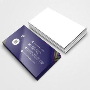 Cartão de visita - Frente e verso Couchê 250g 9x5cm 4x4  Corte Reto 